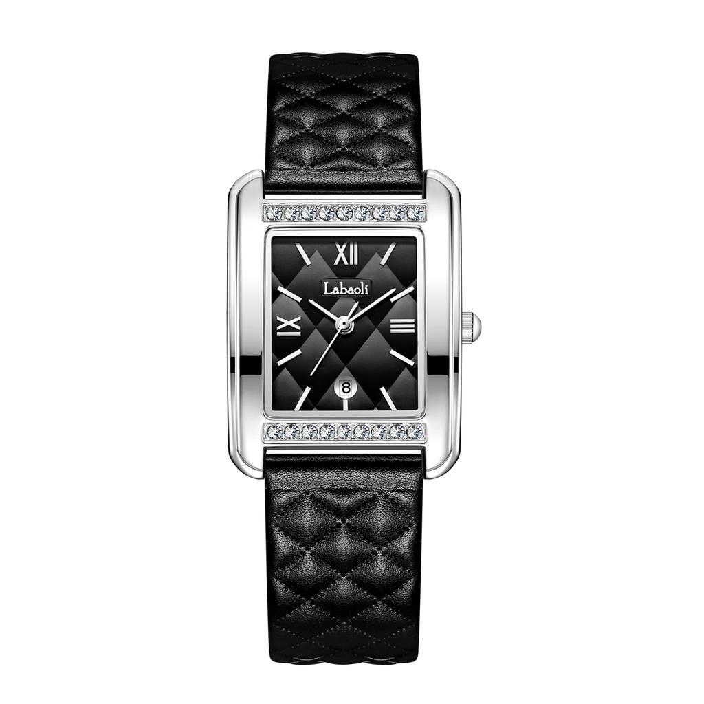 Labaoli Quartz Movement Belt Strap Watch Women's Watch Black Dial Waterproof LA555