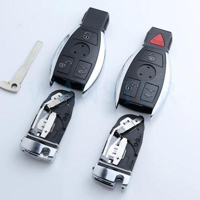 3/4 Knöpfe Ersatz Auto Schlüsselgehäuse Fernbedienung Gehäuse Schale Für Mercedes Benz Cl Slk Clk C E S Klasse Bga Nec Doppel-/Zwei/2 Batterie