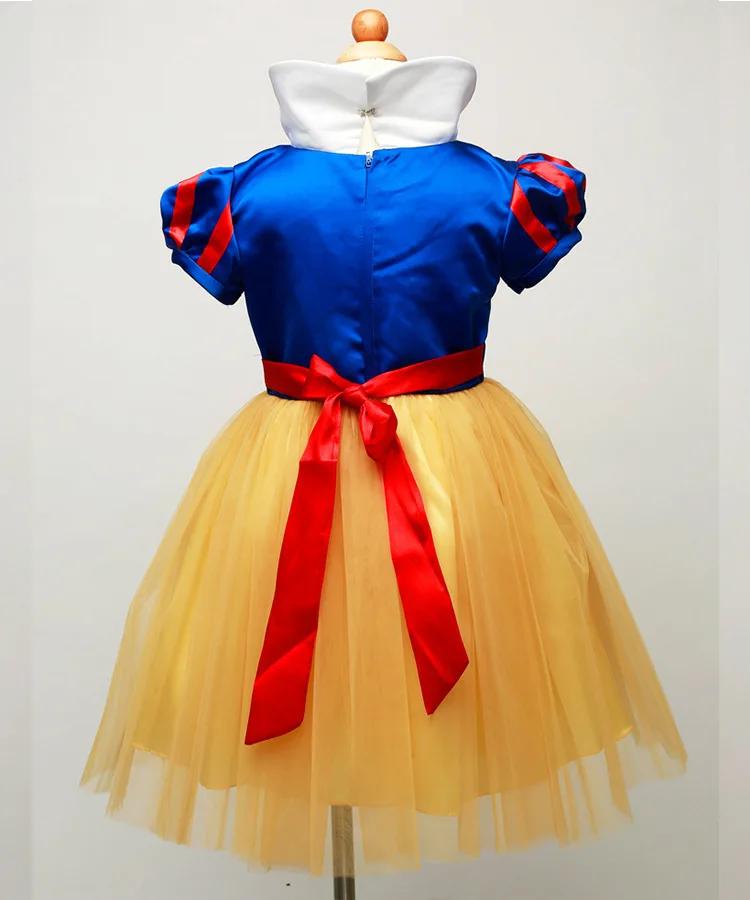 Halloween Girls Snow White Princess Dress Carnival Birthday Costume Party Clothes Dress+Headband+Cape 3PCS Outfits Girls Dresses
