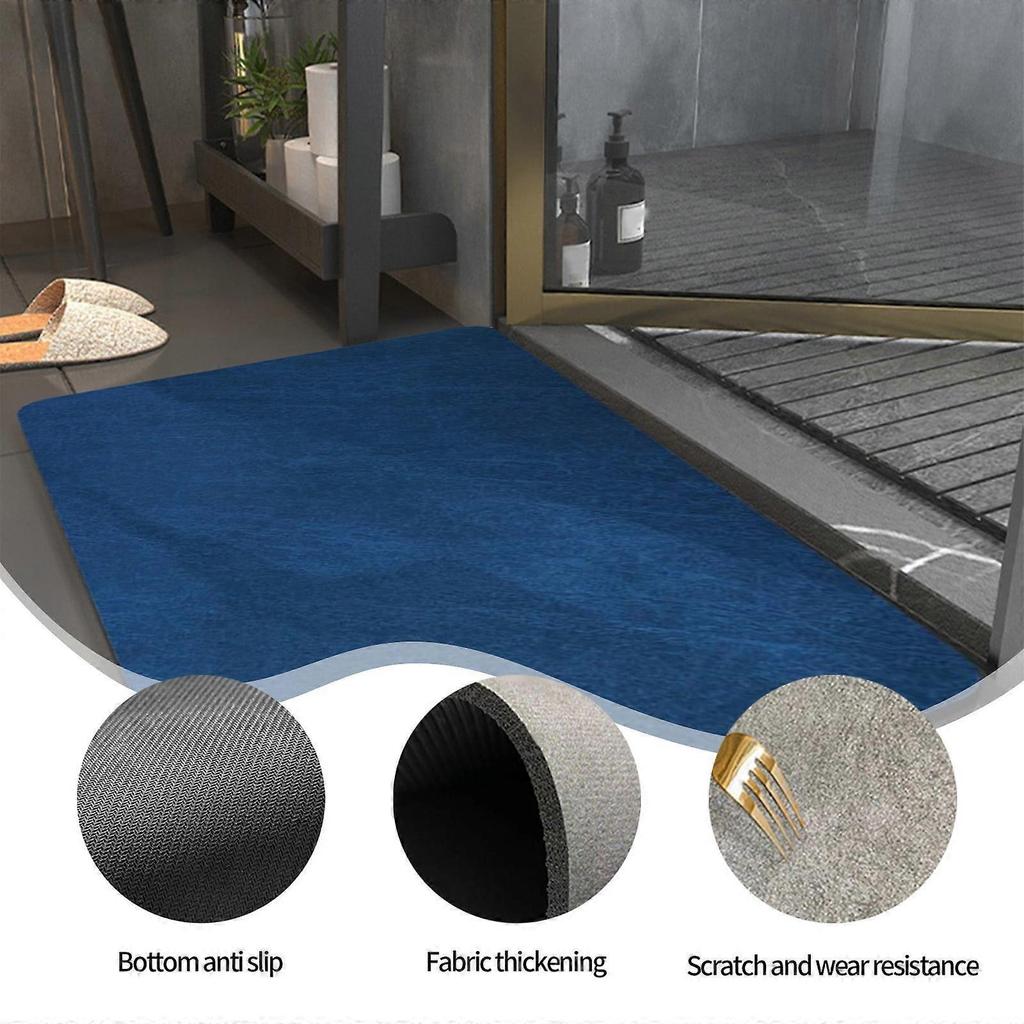 Bath Mat Non Slip Rug, Quick Dry Absorbent Thin Bathroom Rugs Washable Shower Rug Compatible with Bathtub, Shower Room, Sink, 15.75x23.62 Inch