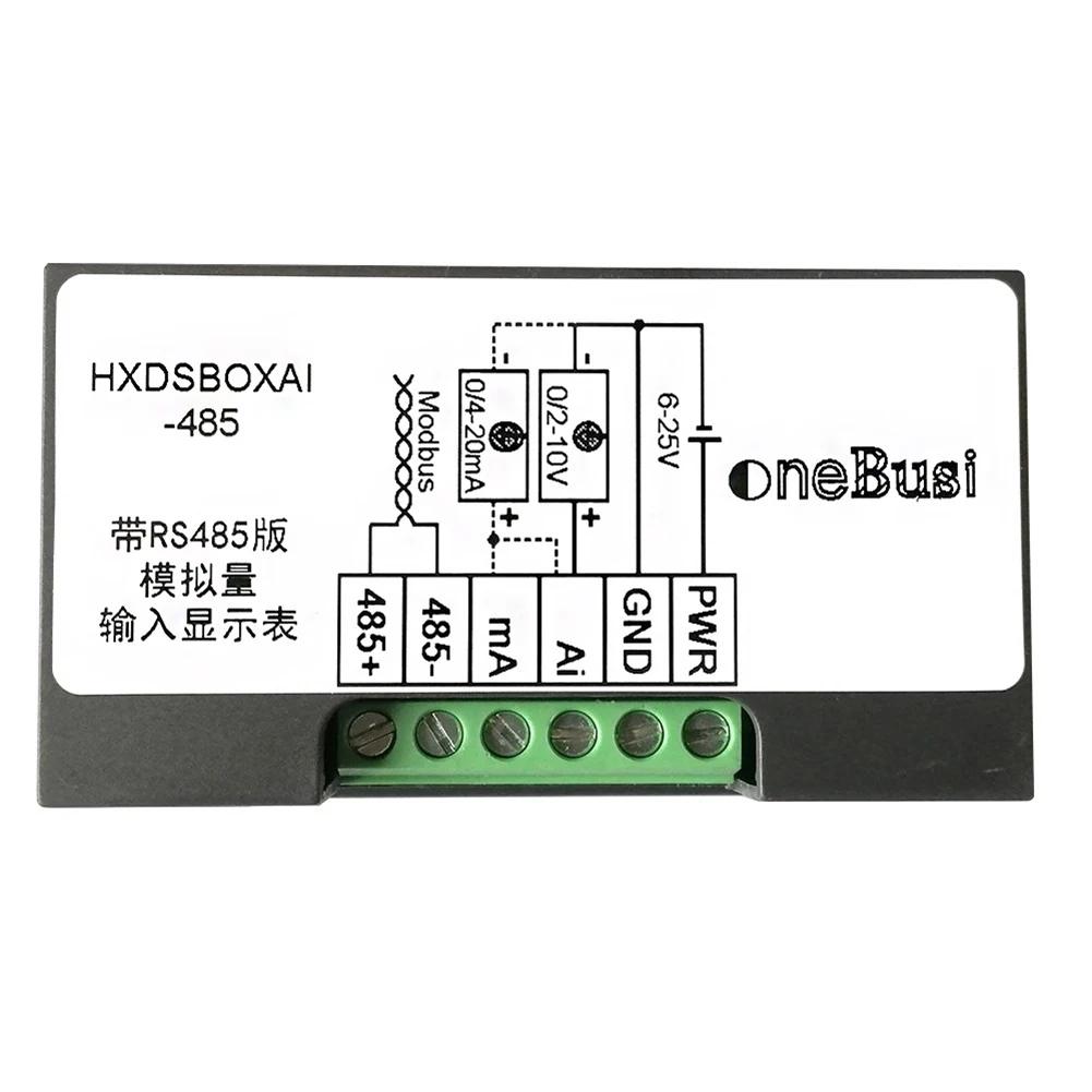 Digitales Anzeigegerät 0-10V 0-20MA 2-10V 4-20MA Analogeingangsanzeigetabelle mit RS485 Digitales Voltmeter Amperemeter Tester