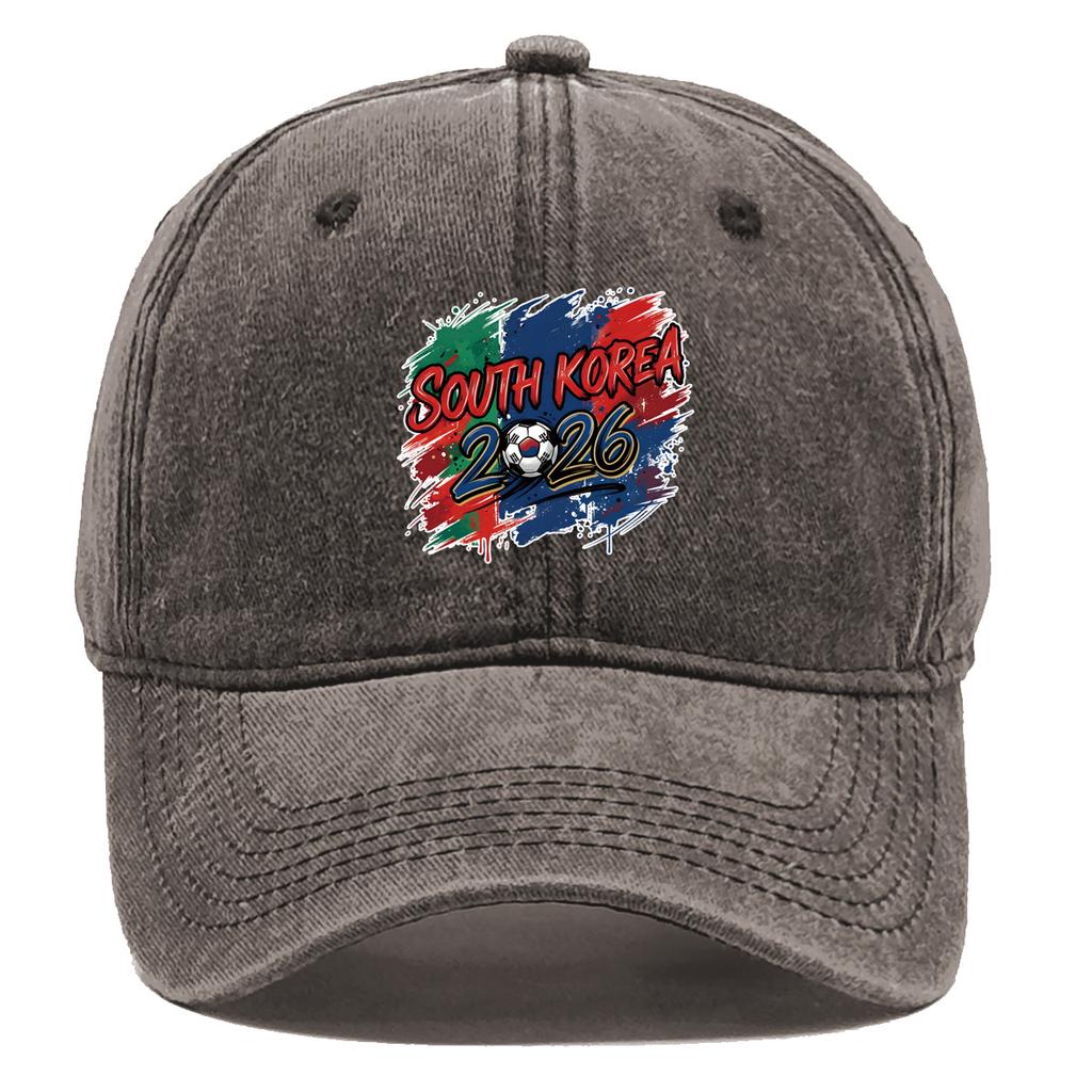 South Korea Flag Printed Baseball Hat Adjustable Sun Hat Unisex With Sweatband Trendy Lightweight Flat Cap For Street Style