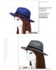 Zhen Yueqi Unisex Korean Style Jazz Fedora Hat, Wool-Blend, Wide Brim, Autumn/Winter.