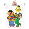 S-Sesame Street Elmo Cookie Wool Blanket Sesame Street Cartoon Comedy Funny Throw Blanket for Home 125*100cm Bedspreads