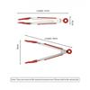 1-10PCS Christmas Silicone Stainless Steel Food Tongs High-Temperature Resistant Non-Stick BBQ Steak Grill Tongs for Home Use