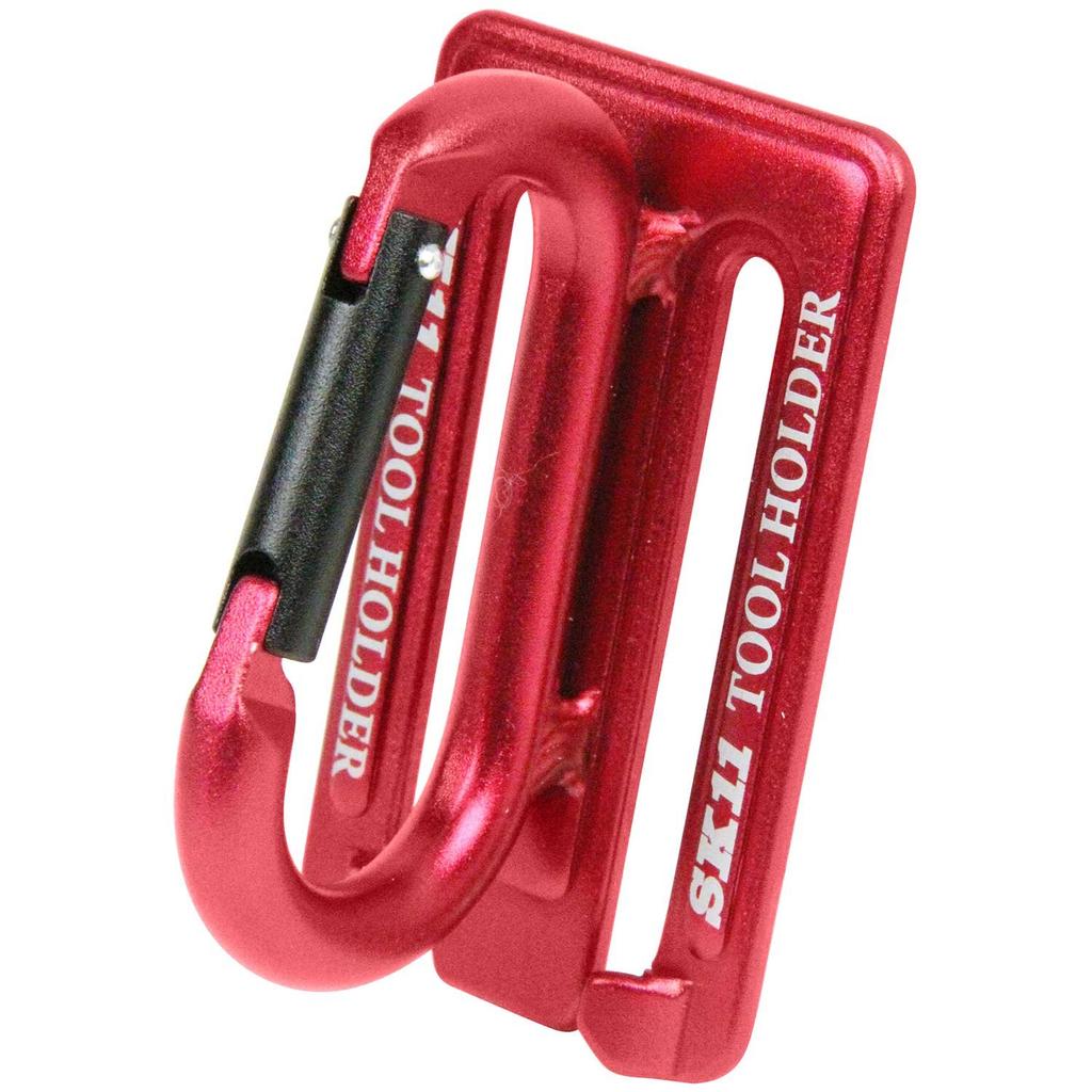 SK11 Aluminum Tool Hook SC S Red Tool Hanging Hook Can be inserted into belts midway Load capacity 3kg - - - - SATH-SC-RD-S