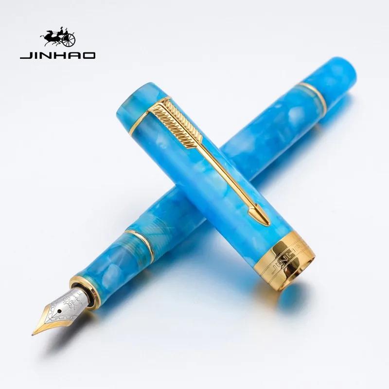 Jinhao 100 Little Centennial Resin Fountain Pen F Nib with Converter Business Writing Ink Pens Stationery School Office Supplies