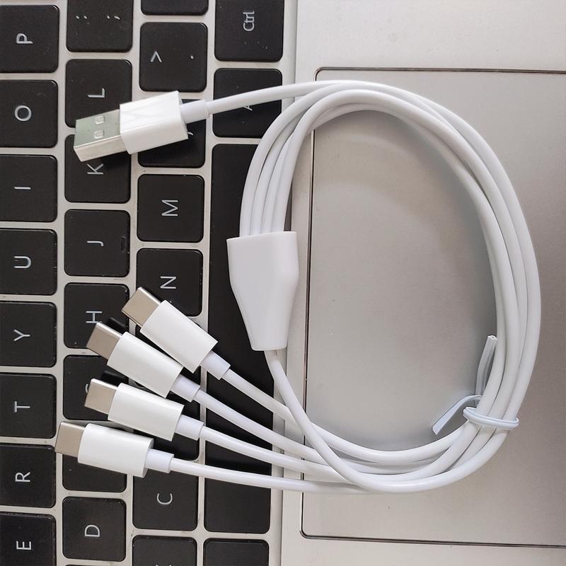 USB C Multi Charging Cable 4-in-1 Charging Cord with Type C Connectors Universal Charger Adapter for Tablet Phone