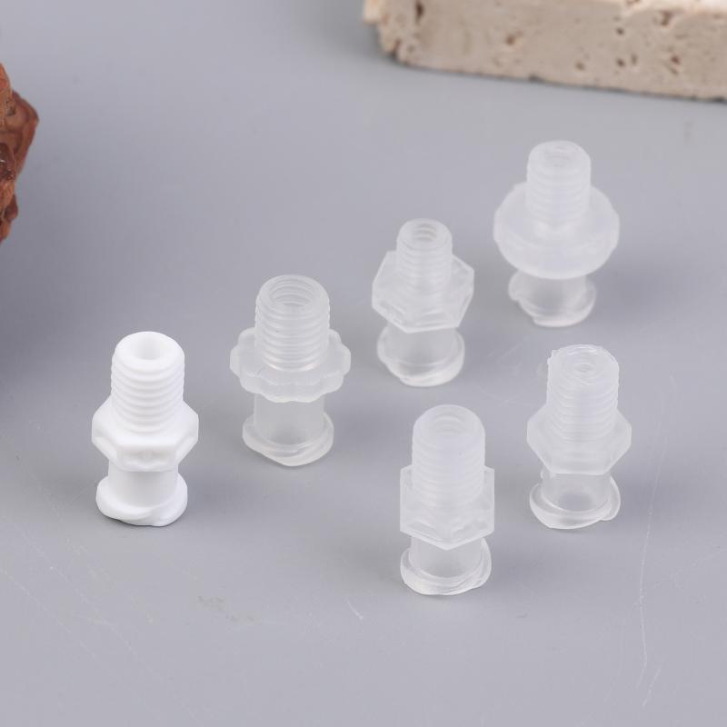 Luer závit 1/4-28Unf M6 M5 Adaptér PP Plastový Vzduchový Ventil Trubice Dávkování Lepidla Subbalení Stříkačka Tělo Spojka