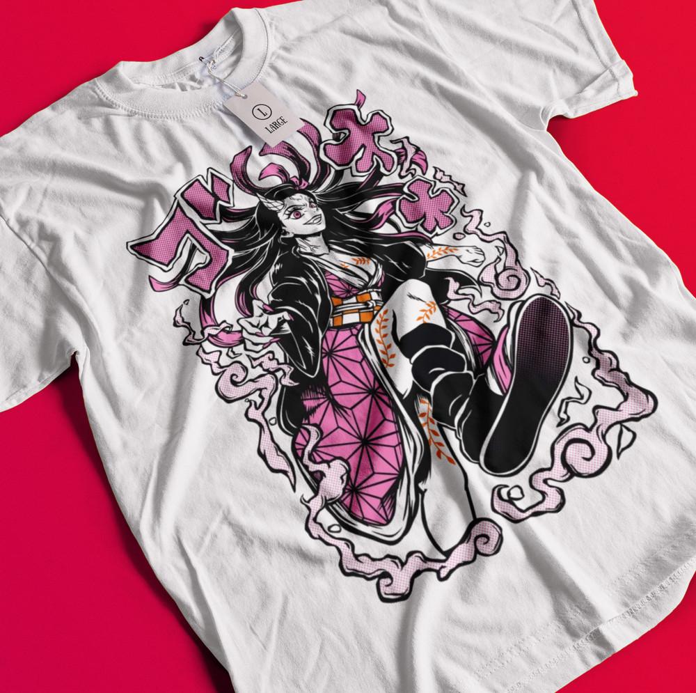 

Demon Slayer Shirt Nezuko T-Shirt Tanjiro Tshirt Muzan Doma Tee Inosuke Zenitsu BB1278 M