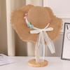 Fashion Straw Sun Hat Casual Bowknot Decor Hat for Women UV Protection Suitable for Outdoor Beach Lightweight and Stylish