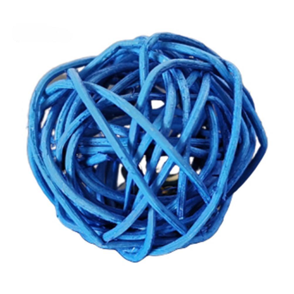 Puntos Chew Sound Toy Pet Pisici Pisicuță Clopoțel Rattan Ball Cușcă Jucând Interactiv Bite