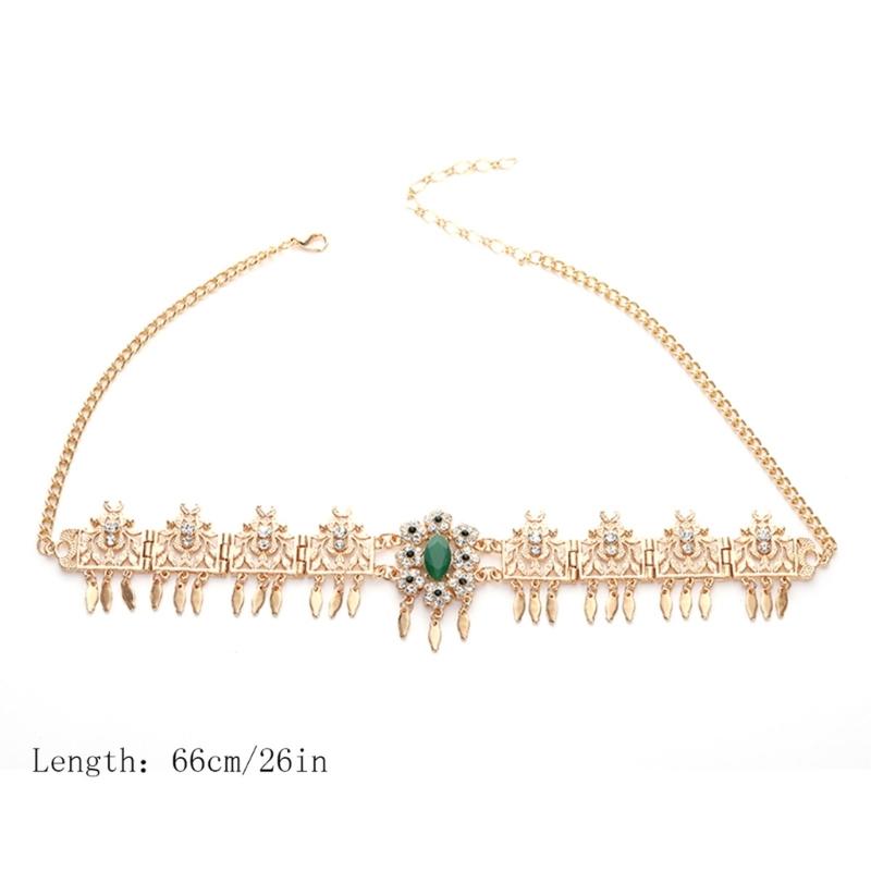 Luxurious Middle Eastern Bridal Head Accessory With Shimmering Rhinestones Hair Jewelry for Wedding Ceremony Dressingup