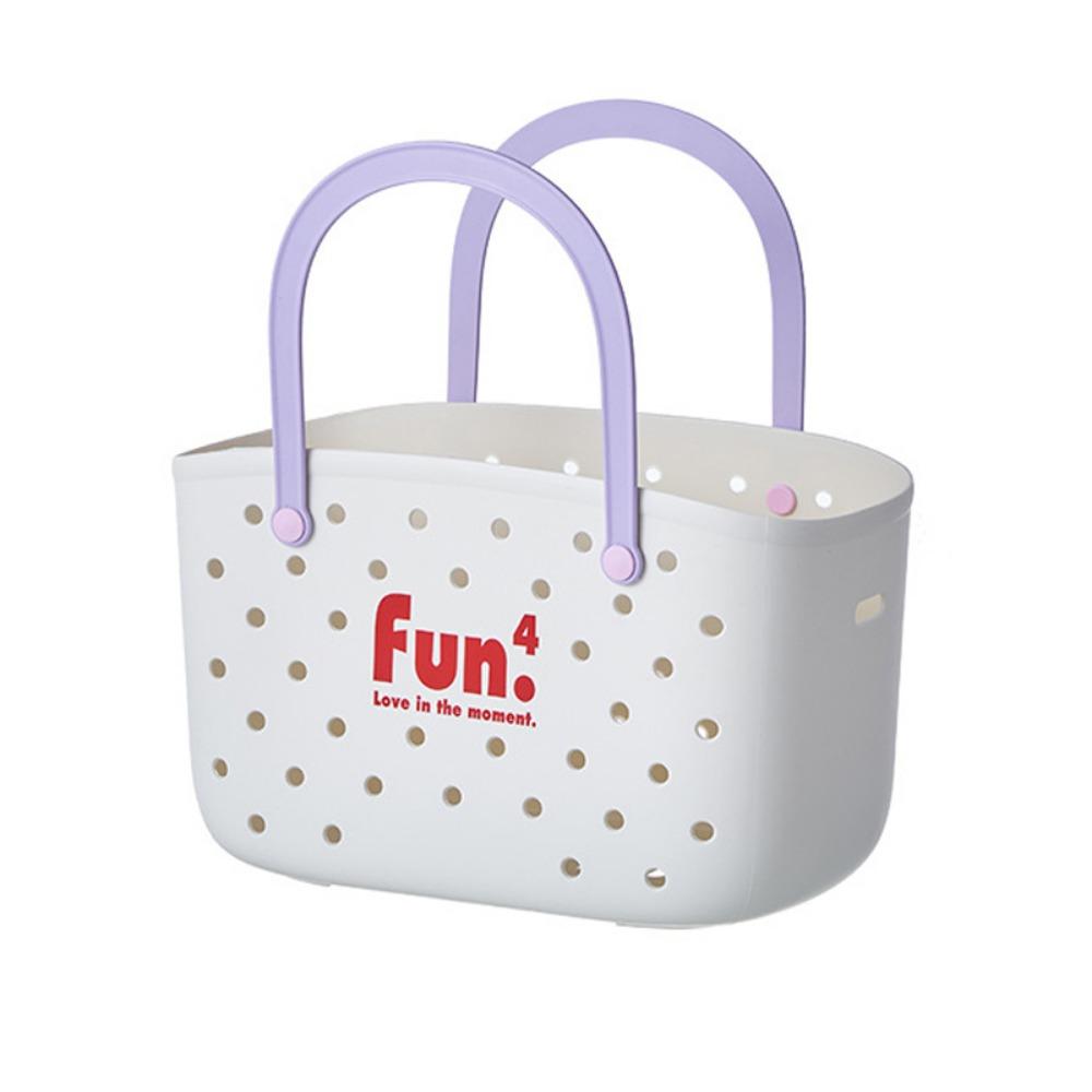 

Large Capacity Shower Basket Drainage Waterproof Toiletries Storage Basket Handheld Portable Toiletries Organizer Dorm белый