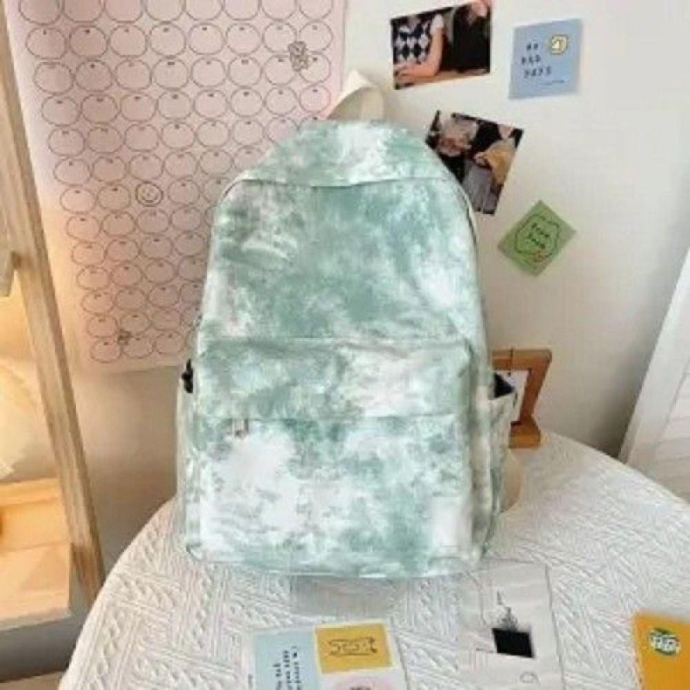 

Large Capacity School Student Backpack Nylon Computer Bag High Quality Versatile Backpack Unisex зелений