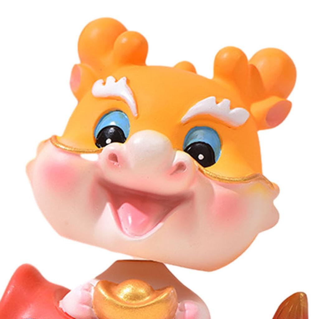 New Year Dragon Mascot Lucky Cartoon Shaking Head Doll Car Interior Decoration Ornament