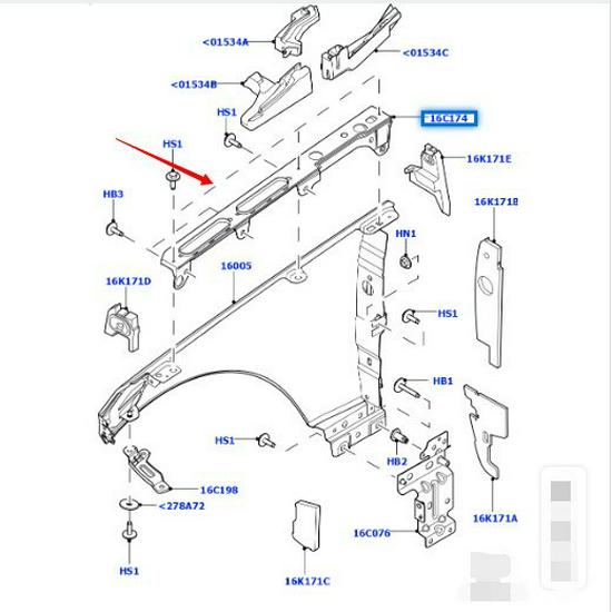 Fender Bracket for 2014 Land Rover Range Rover Sport (LR045799/LR045798)