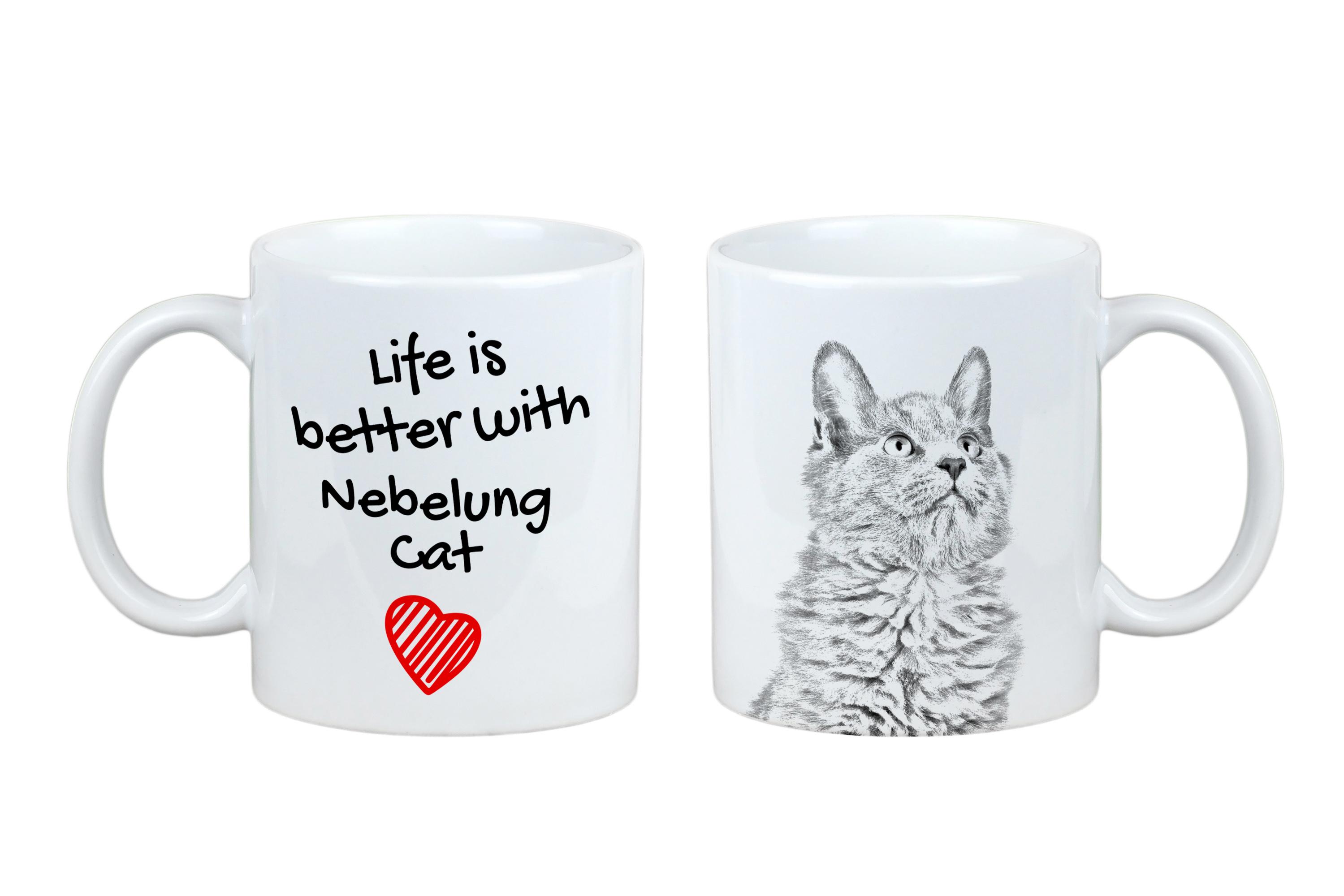 

Nebelung - cup with a cat, cup with a photo, personalized gift from the Art-Dog brand