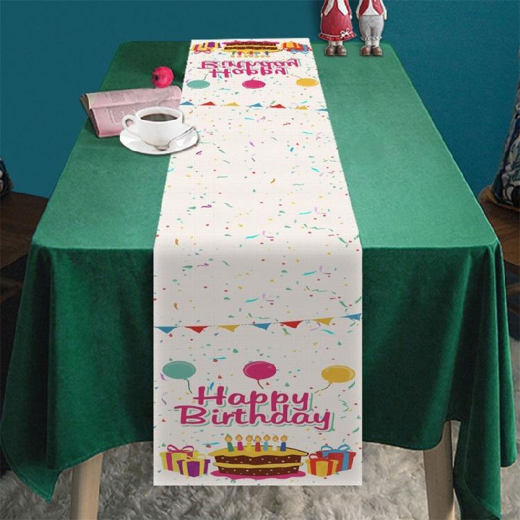 Dining Table Cloth Placemat Happy Birthday Decoration Table Cloth Placemat Color
