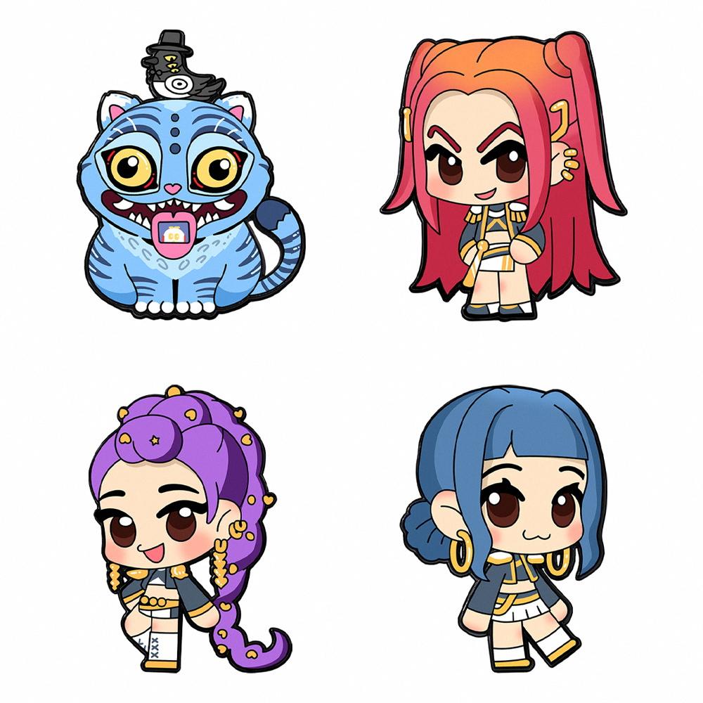 Demon Hunter KPop Girl Group Metal Pin Anime Merch Zinc Alloy Brooch Durable Collectible Cosplay Fashion Accessory