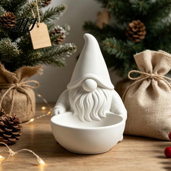 Aromatherapy Holder 3D Printed Gnome Candy Bowl, Nordic Faceless Dish, Decorative Home Accessories Tabletop Key Bowl for Christmas Tiered Tray,