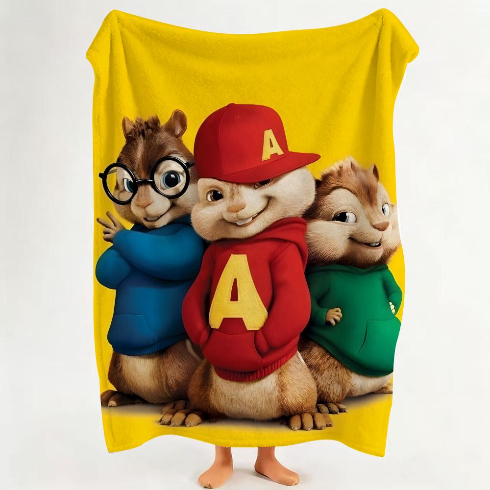 Movie A Alvin A And T The C Chipmunks Throw Flannel Throw Blanket Suitable for Sofa,Living Room,Bedroom