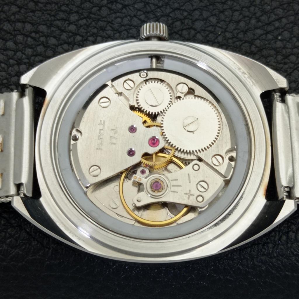 VINTAGE HMT KOHINOOR HAND-WINDING INDIAN MENS SKY BLUE DIAL WATCH a441018-4 HT-a441018