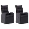VidaXL Garden Dining Set with Cushions 3 Pcs Black, 44.34 Kg