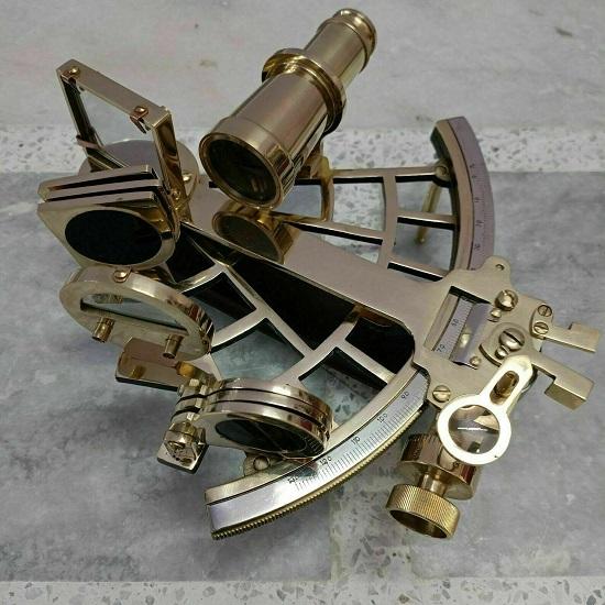 Navegação Sextante de Latão Sextante Náutico de Trabalho 22,86 cm