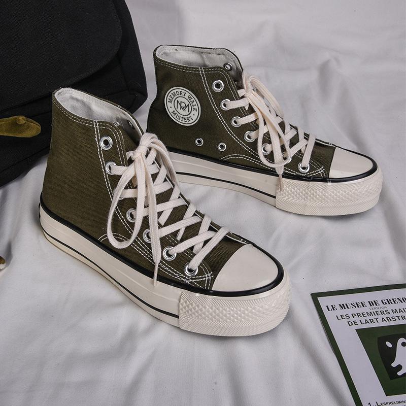 Platform canvas shoes female student Harajuku versatile board shoes 5615