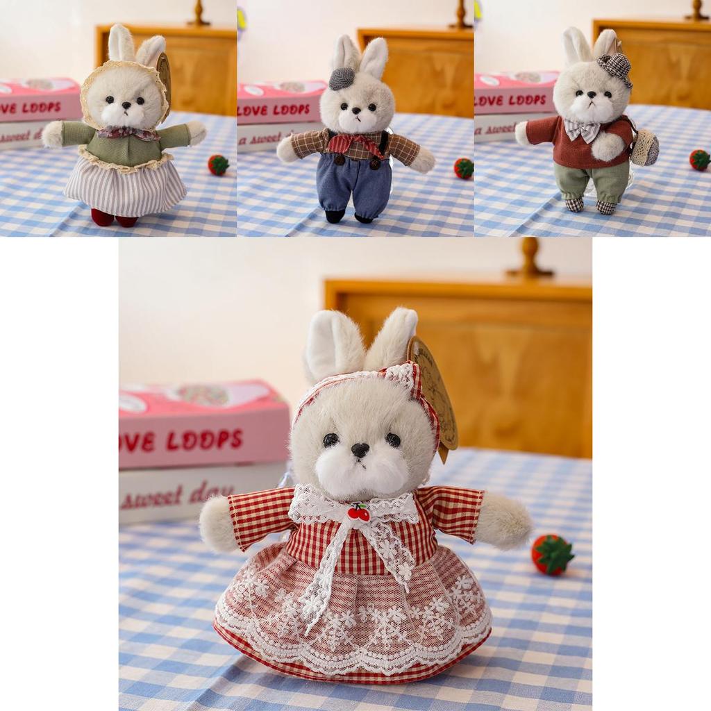 Love Bunny Plush Toy For Girls Birthday Gift Keychain Backpack Accessory