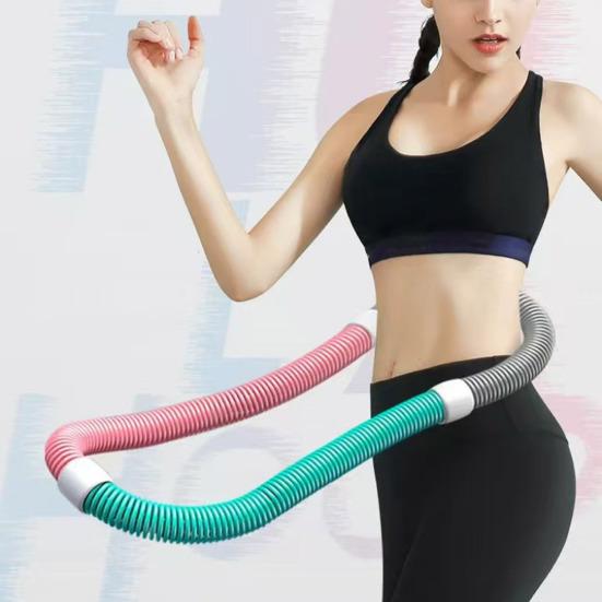Cerchio Hula Hoop Morbido Ponderato con Molla Amico della Vita Pieghevole per Fitness Portatile Palestra Domestica Uomini Donne Adulti Corpo Vita Dimagrante Attrezzatura per Esercizio
