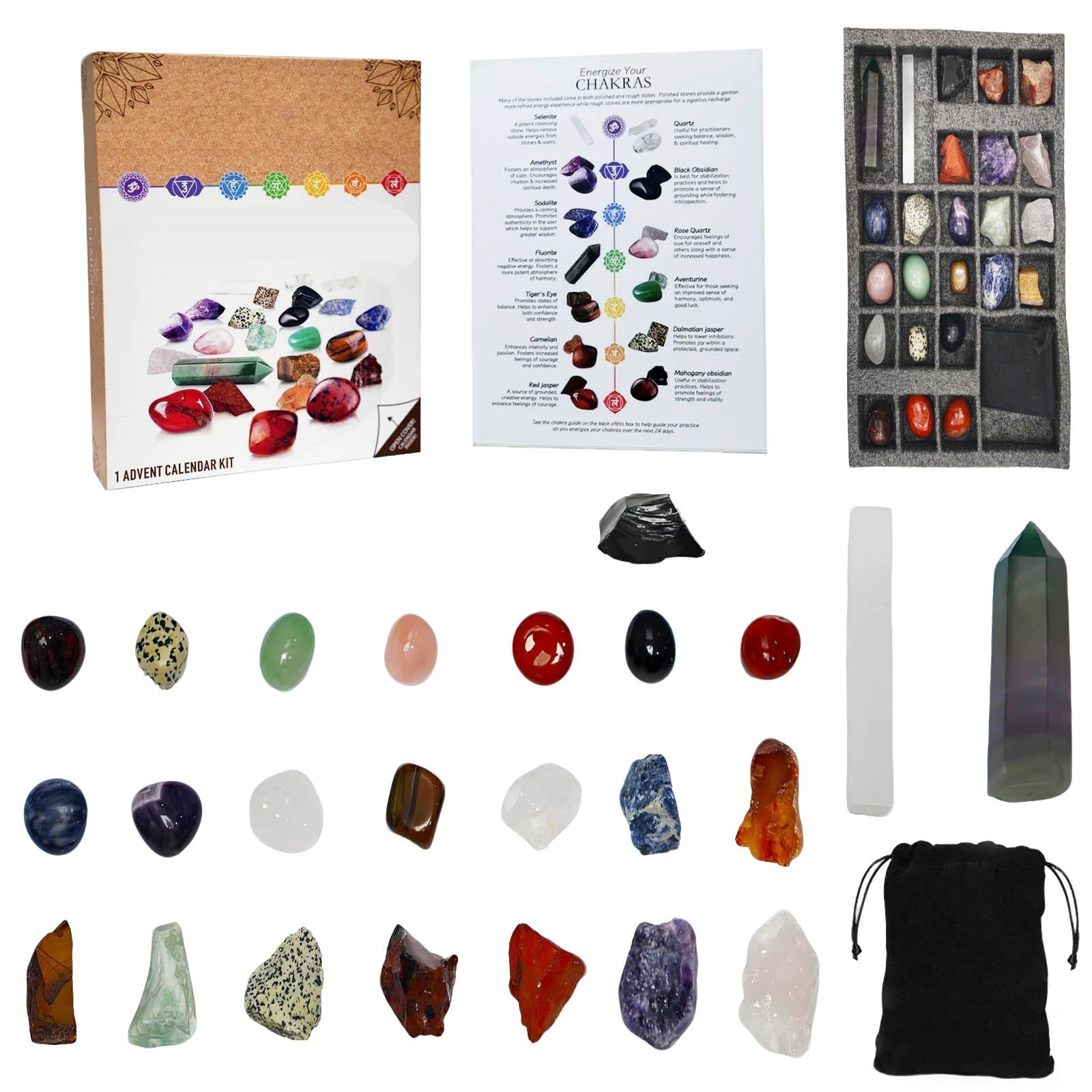 

Хрустальный Рождественский календарь, Энергетический кристалл, Набор энергетических кристаллов, Версия для взрослых, Календарь обратного отсчета до Рождества One Size