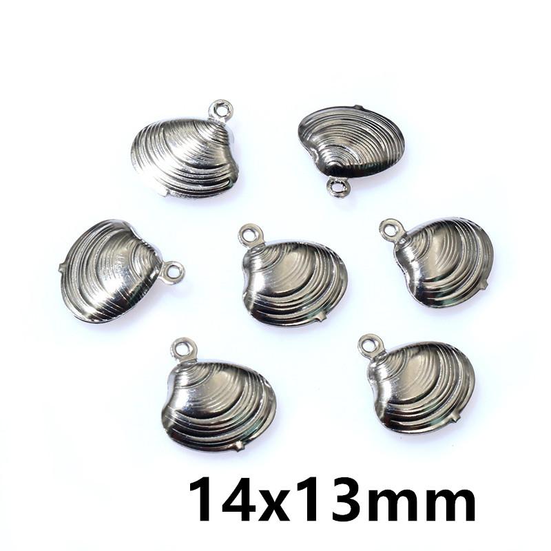 20pcs Shell Starfish Lobster Charms Pendant Stainless Steel Crafts DIY Jewelry Making Accessories for Necklace Bracelet Earrings