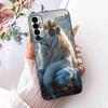 Simple Design Cartoon For Tecno Spark 7P KF7j Case Silicone TPU Black Cover For Tecno Spark7P 7p 6.8" Bumper Phone Cases Fundas
