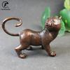 Antique Copper cat King Statue Lucky Desk Ornaments Animal Figurines BIG Tea Pets Home Feng Shui Decoration Accessories