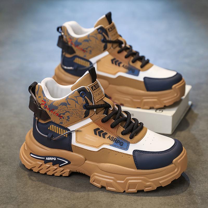 New Men's Fashion Casual Low Top Sports Shoes Students Thick Sole Comfortable Sneakers Boys Male Classic Breathable Basketball Shoes