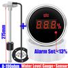 Wasserdichter 0~100% Digitaler 52mm Wasserstandsanzeiger mit Alarm 0-190ohm Wasserstandssensor 100-600mm für Auto Boot Yacht Benutzerdefiniert Rot
