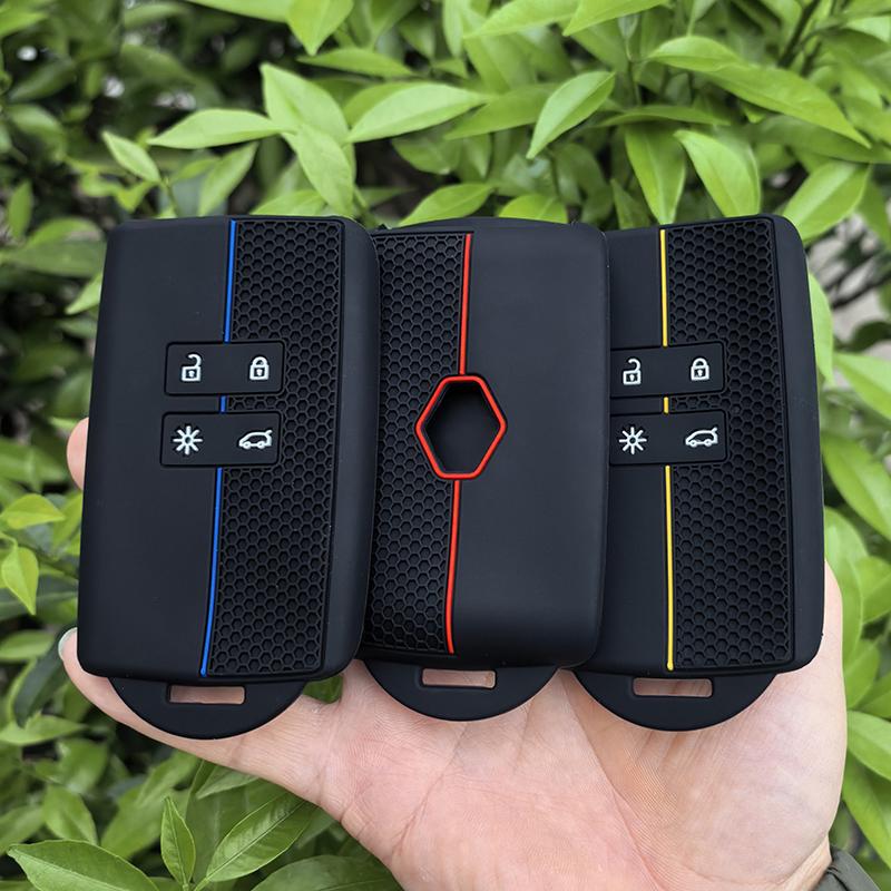 For Renault Koleos Captur Kadjar Megane Clio Talisman Scenic Arkana Zoe For Dacia Sandero Silicone Car Key Case Cover Shell Fob