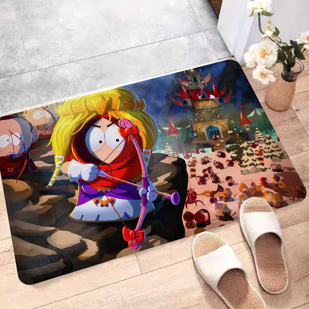 Cartoon-SouthparkS Floor Mat INS Style Soft Bedroom Floor House Laundry Room Mat Anti-skid Household Carpets