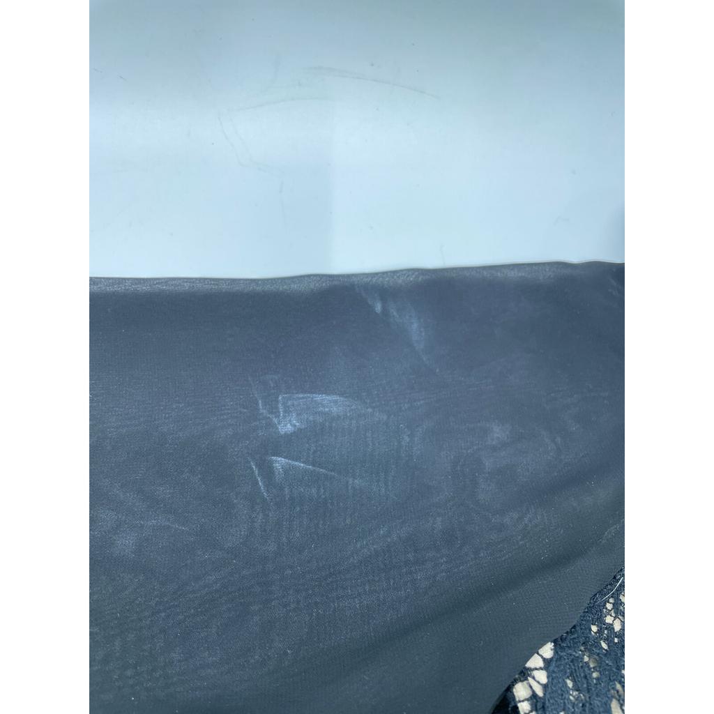 Jun Ashida Black Cotton Blend Lace Sheer Sleeve Dress Dress 7 blackUsed