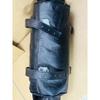 Tool Bag Motorcycle Leather Pouch Goat Strap Buckle Closure Roll Saddle Luggage