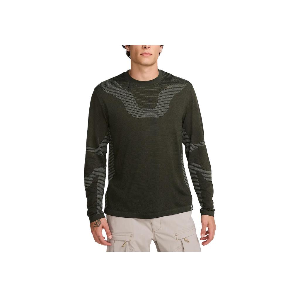 Nike Dri-FIT ADV SS25 Delta River ACG Series Soft Comfortable Breathable Fitted Long Sleeve T-Shirt Men Tops Dark-Gray FV8906-355