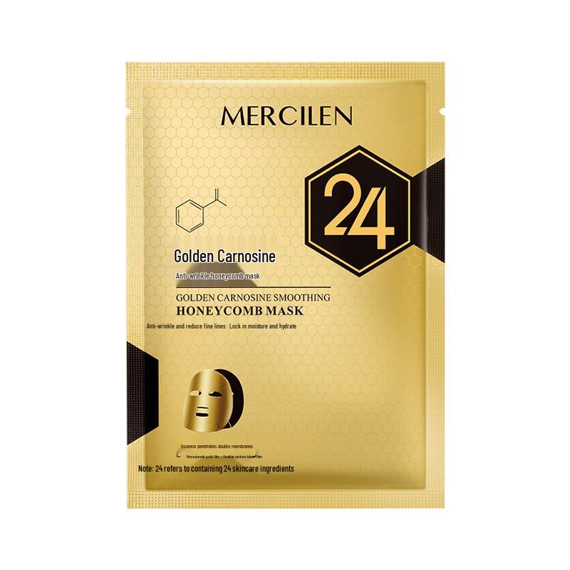 Mengxi Lan Golden Peptide Anti-Wrinkle Honeycomb Mask: Hydrating, Moisturizing, Skin-Adhering, Replenishing, and Fine Line Reducing Patches