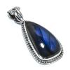 Natural Labradorite Gemstone 925 Solid Sterling Silver Gift Pendant 1.42" A1q59