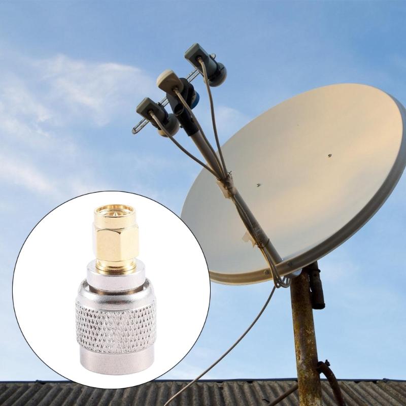 TNC To SMA Connectors Copper TNC SMA Signal Adapter for Computer and Office Use TNC SMA Copper Conversion Head