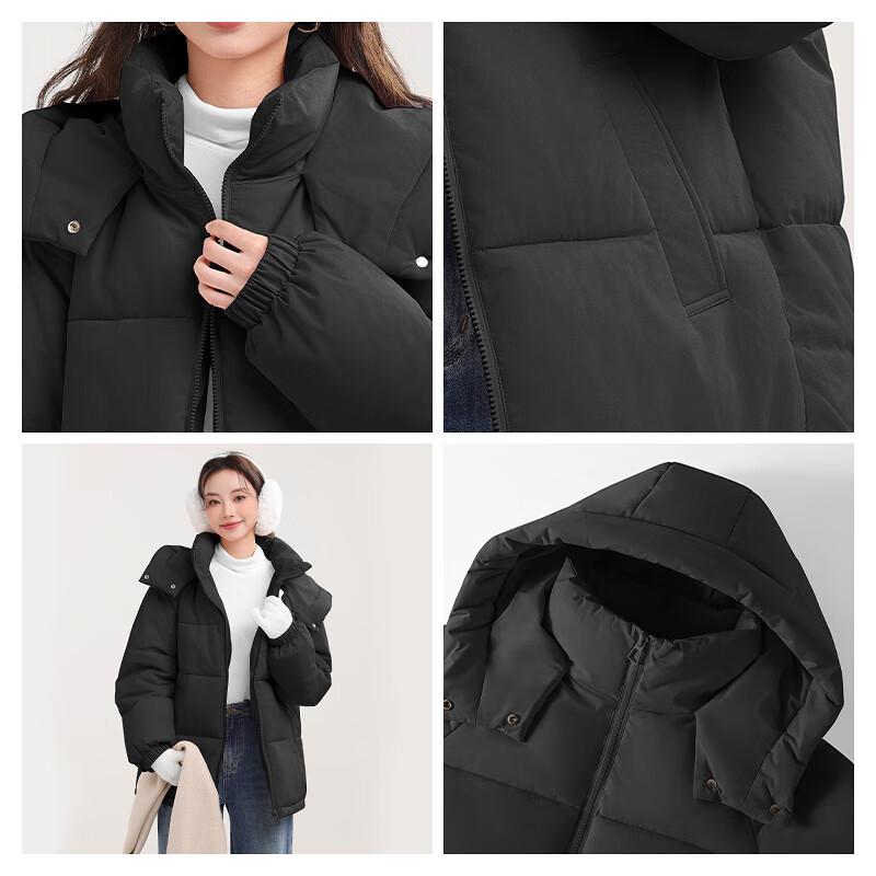 MJ STYLE Women's Hooded Puffer Jacket