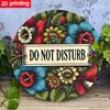 D Flat Coffee Time Latte Art  Alarm Clock Round Tin Sign Vintage Metal Wall Art for Kitchen Coffee Shop and Coffee Lover D