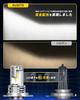 AUXITO H4 Hi/Lo LED Headlights for Cars, Meets New Vehicle Inspection Standards, Equipped with ZES LED Chips, 3x Brighter, Nearly OEM Halogen Size, Hi