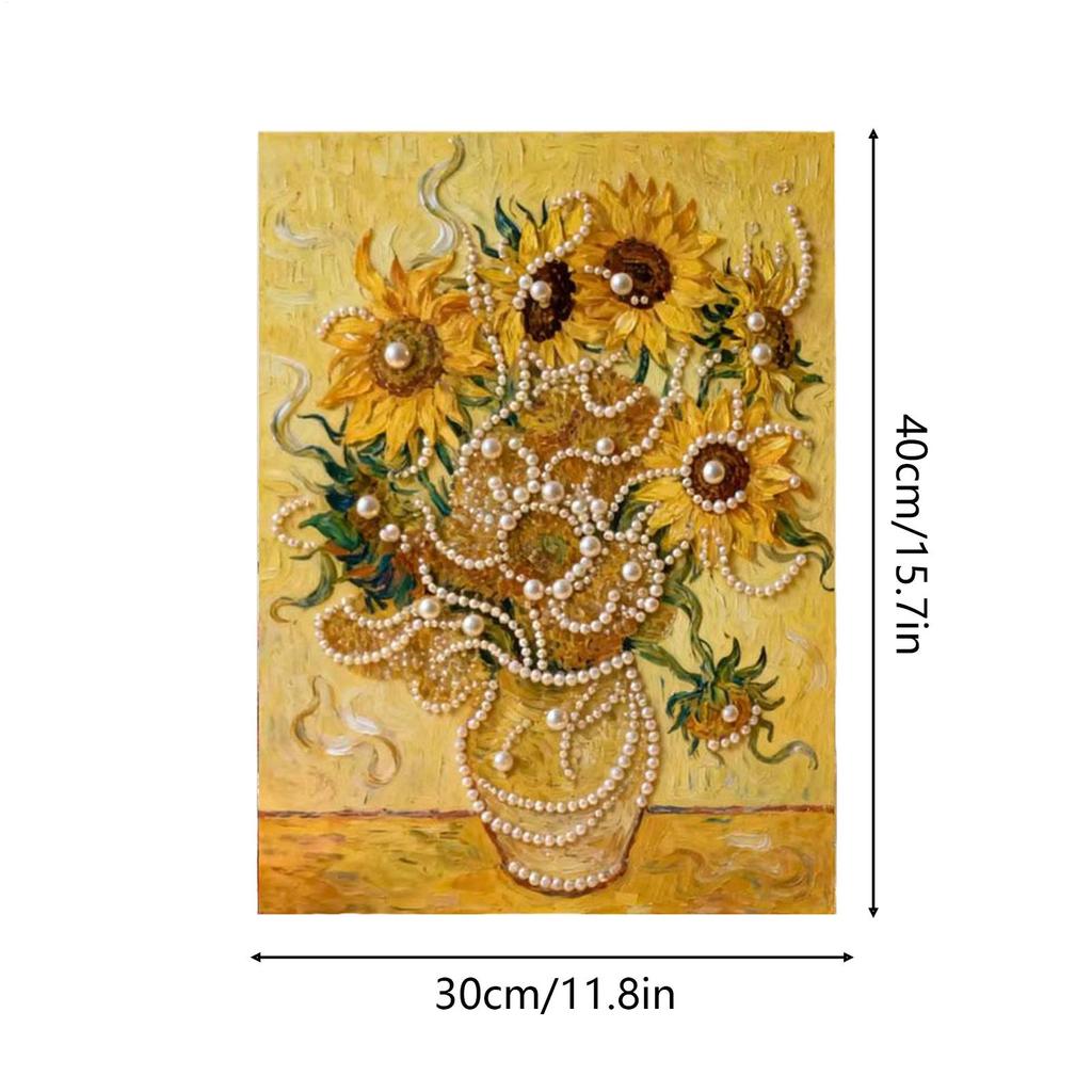 Bead Art 30x40cm Flower Relief Paint Set DIY Painting Kits for Adults for Students Teen Women Men Girls Boys Beginner Bedroom
